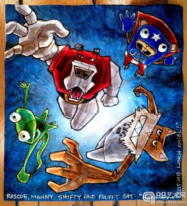 有爱的母亲，6年来每天给儿子画一幅餐巾纸画。
