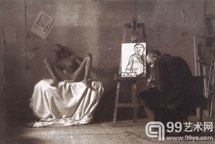 艺术家画女人体