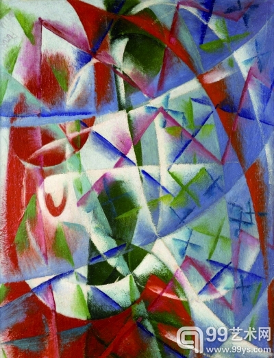 Abstract Speed + Sound（油画） 1913—1914年 贾科莫·巴拉