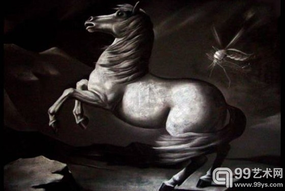 孙逊《21KE-16》，画布素描水粉，2007