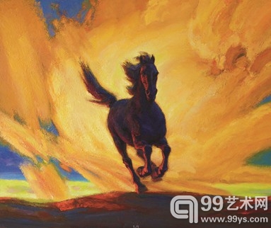 著名油画家詹建俊近作《天地行》以517.5万元的成交价列油画榜首