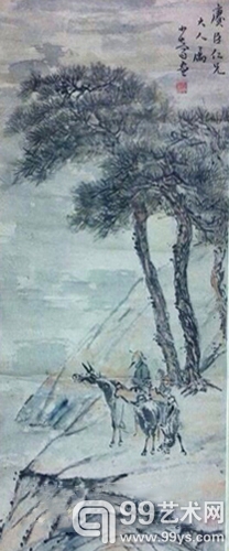清代大画家松龄画作—《松年》