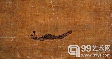 马远的《寒江独钓图轴》是从一幅大型挂轴上切割下来的