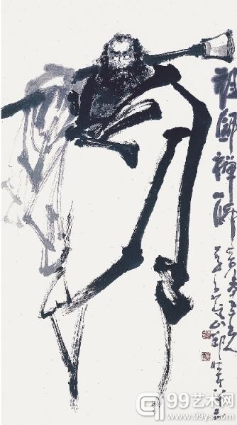 《祖师禅师》 1995年 70厘米×141厘米