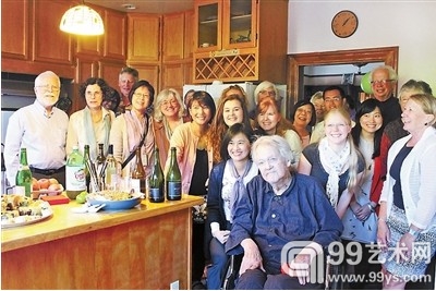 2013年，高居翰先生87岁寿诞，摄于伯克利家中