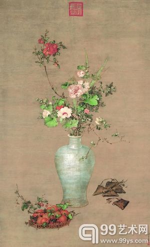　清郎世寧 《瑞圖軸》（仿真品）