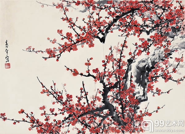 董寿平 红梅 76×54cm