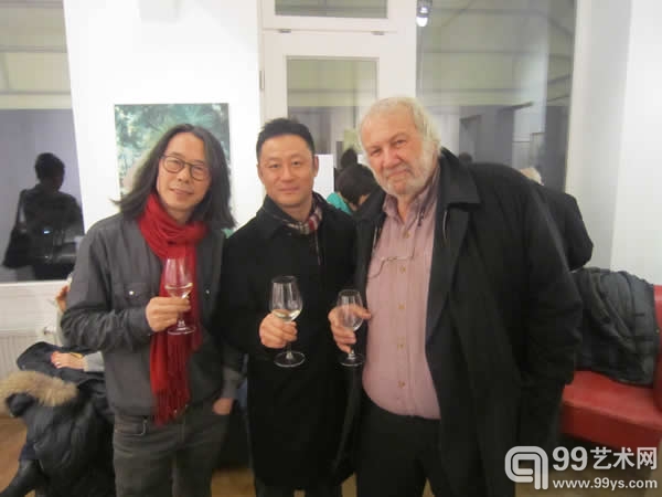 左：旅德艺术家赵永博，右：著名策展人Eimar zorn