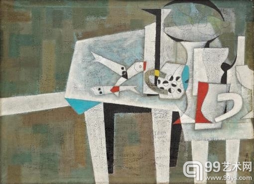 刘国松(1932年生)《静物》