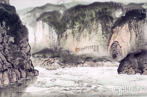 黄纯尧 《瞿塘峡》 45X68cm