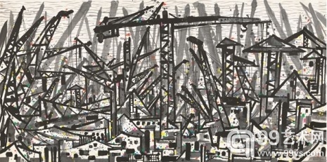 吴冠中《交臂》
