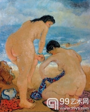 潘玉良《海边三裸女》