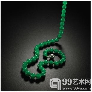 精品翡翠珠子项链