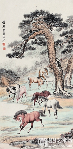 傅佐《八骏图》