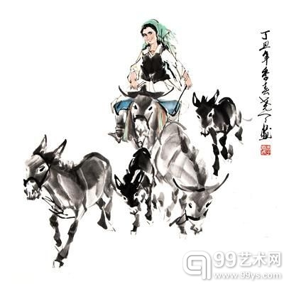 李尧天的作品《维族姑娘》