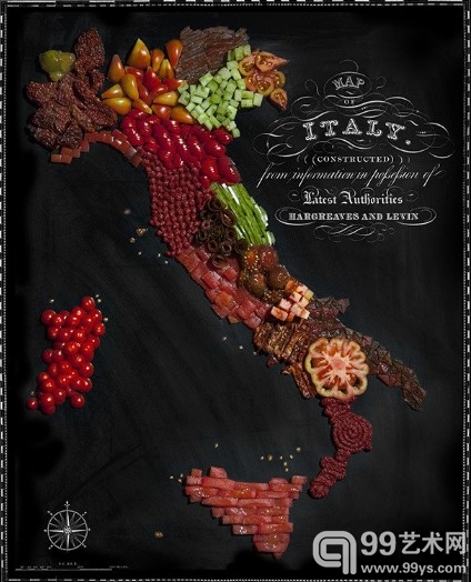 美摄影师打造精美世界食物地图