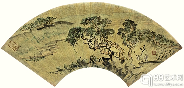 陆俨少（1909-1993）曲江行吟图
