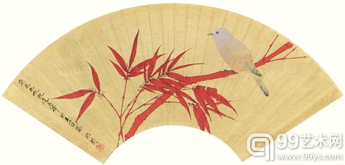于非闇《红叶白禽》成交价：RMB230，000