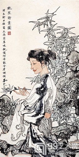 卢延光《鲍照诗意图》