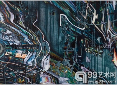 Before the Invention of Death (detail1), 2009-2010, Oil on Canvas, 200x600cm