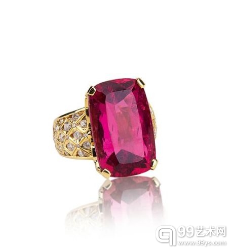 FAIRCHILD 25克拉未加热红碧玺戒指
