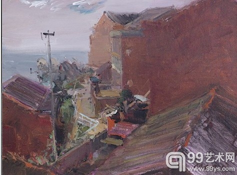 毛宗种 一路向东 油画  45cm×60cm  