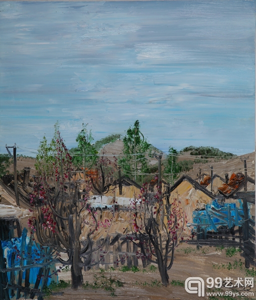 潘殿全 长白山的春天系列之村庄NO.2 布面油画 60X50cm 2013