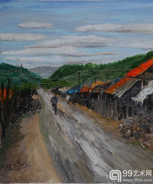 潘殿全 长白山的春天系列之村庄NO.4 布面油画 60X50cm 2013