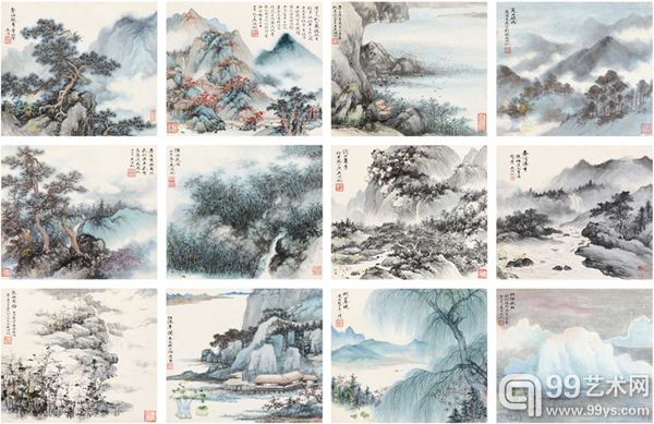  吴湖帆《山水合册》