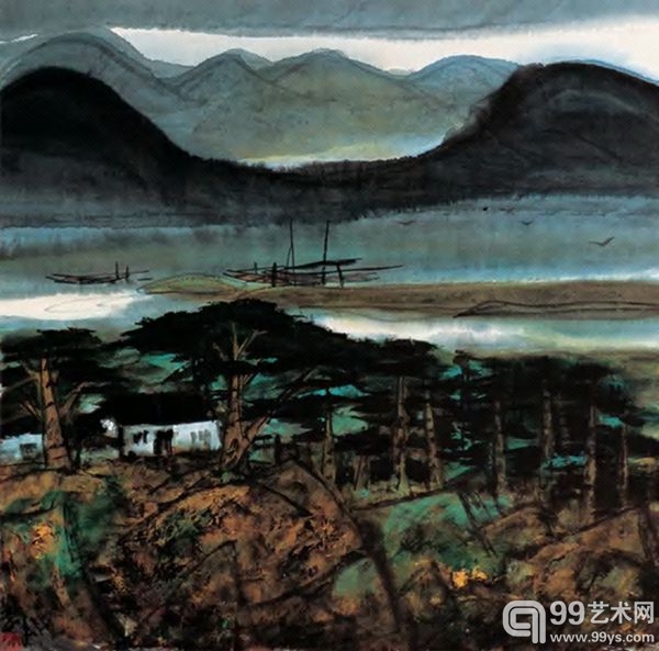 林风眠《松涛》