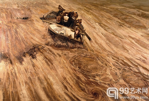 在激流中前进 杜键 布面油彩 1963年 200x280cm 中国美术馆藏.jpg