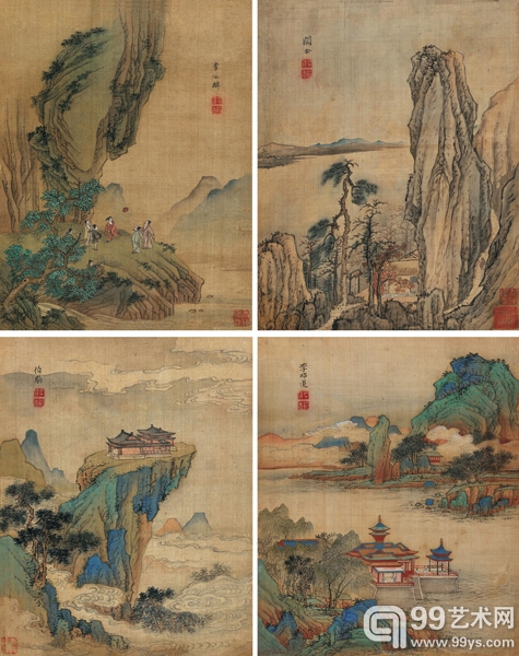 吴达(清)仿古山水册