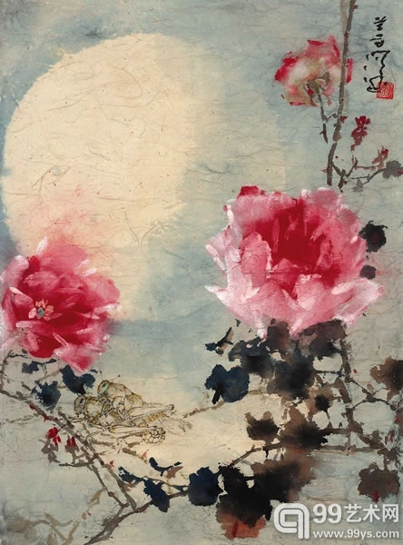 杨善深 1913-2004 《月影玫瑰》