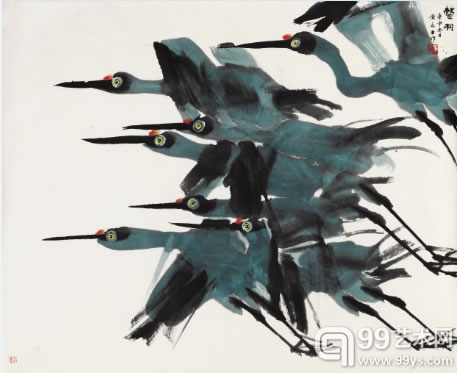黄永玉 b.1924 《整羽》 
