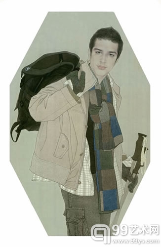 《少年游系列·归去来》王冠军 84x136cm 纸本设色 2011年