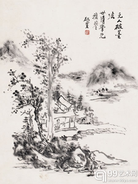 黄宾虹（1865-1955）山居图