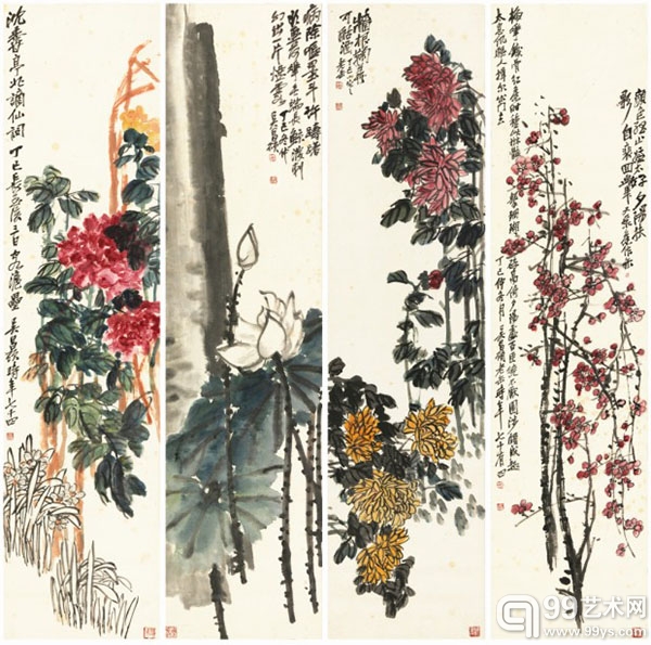 吴昌硕(1844-1927)花香四时