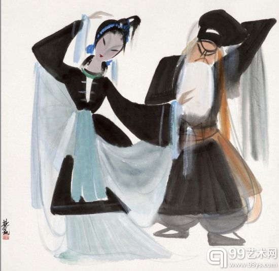 林风眠(1900-1991)京剧打渔杀家图