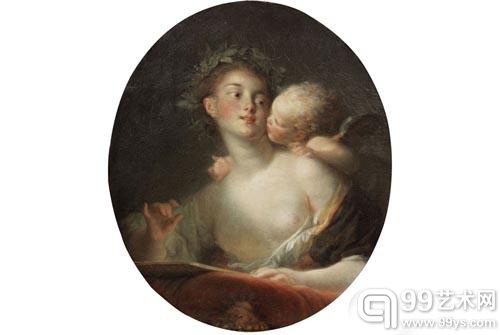 弗拉戈纳尔《Sappho inspired by Cupid》