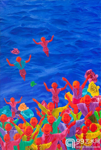 方力钧1998.NO.7