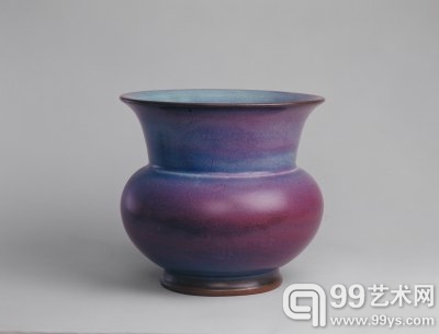钧窑玫瑰紫釉尊