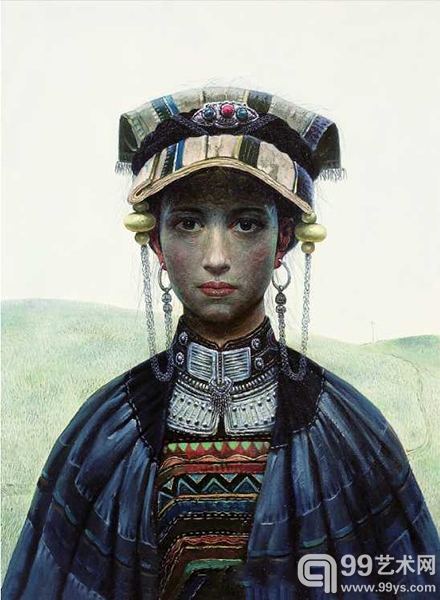 罗中立 地界线 1988年作 60×80 cm 布面油画 签名：罗