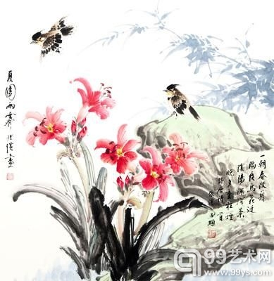 《夏园雨霁》