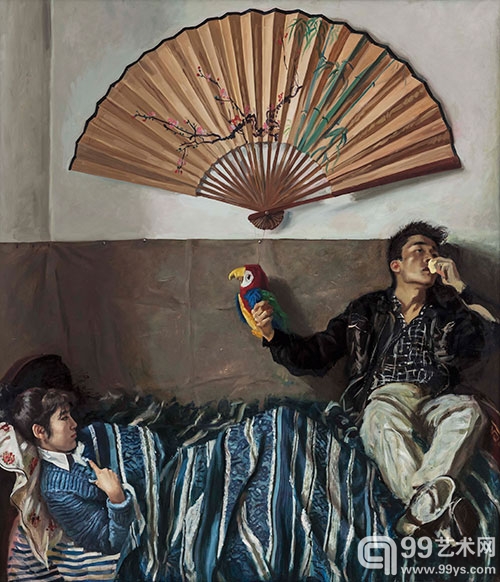 赵半狄 鹦鹉和扇子