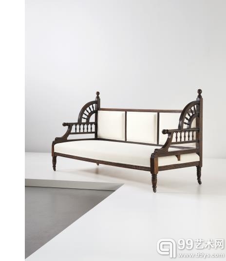 3.Edward William Godwin，Settee, 约1872-1875，估价15,000 - 20,000英镑