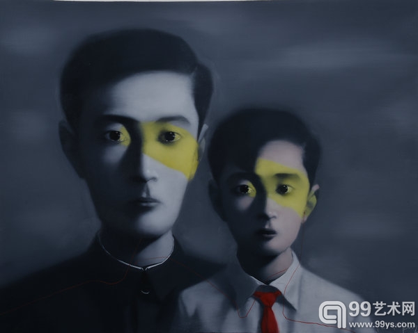 张晓刚 父与子2号 80x100 布面油画 2007