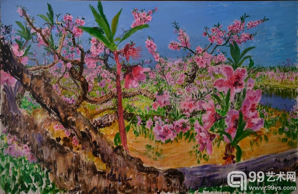 周春芽 致春天 180x280 布面油画 2011