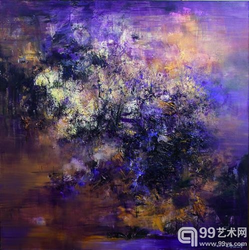 苍茫云海间 布面油画140x140 2013