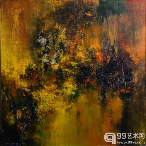 黄云万里动风色 布面油画 140x140 2013