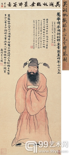 吴湖帆（1894-1968）?临金农醉葵图